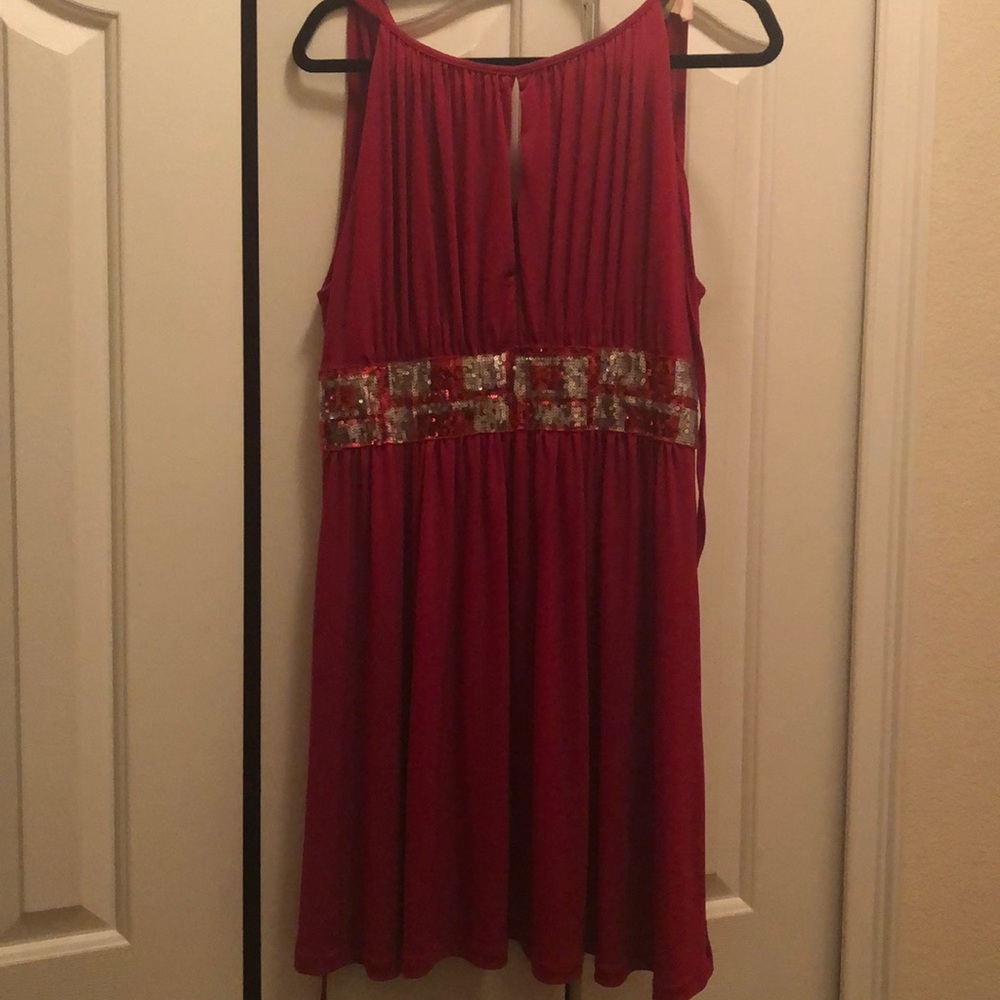 Never worn Red shimmery dress